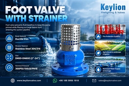 Where should a foot valve be installed?